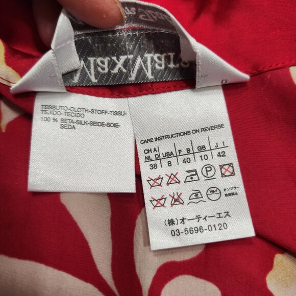 Max Mara 100% Silk Kimono Style Blouse - Picture 7 of 8